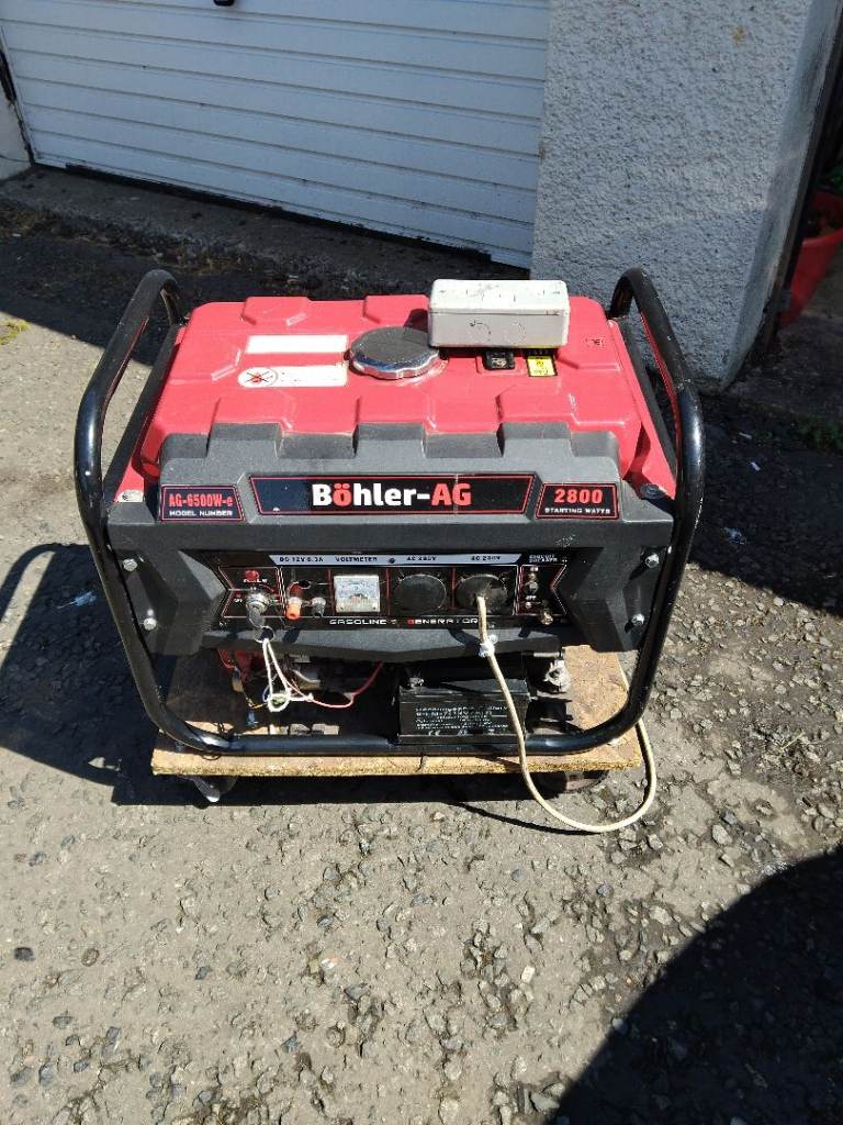 Böhler-AG 2800 Petrol Generator – Red, Good Working Order