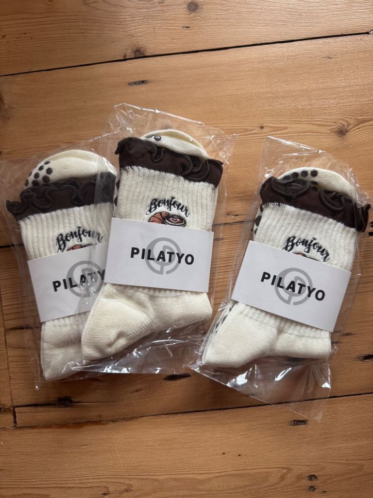 3 pairs Pilates Yoga Barre grip socks