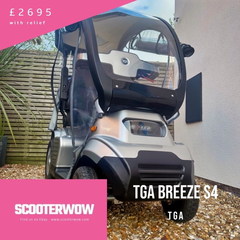 ✅ FREE DELIVERY ✅ TGA Breeze S4 Canopy 2023 Mobility Scooter 