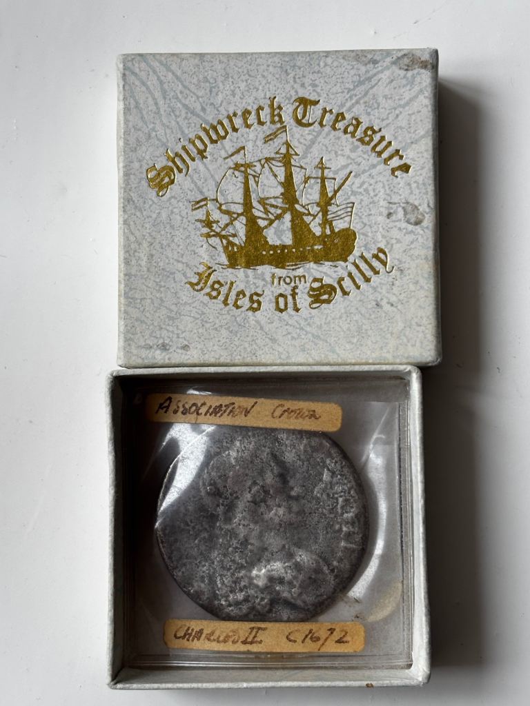 1672 Charles II Association Crown – HMS Association Shipwreck – Isles of Scilly