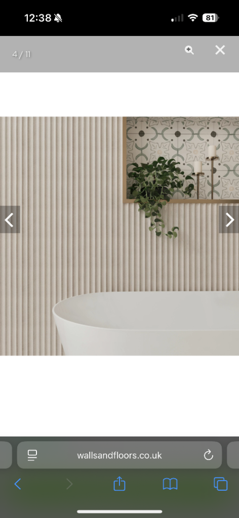 Unopened TREPANEL Waterproof Wall/Shower Panelling - Reeded Stone Effect 