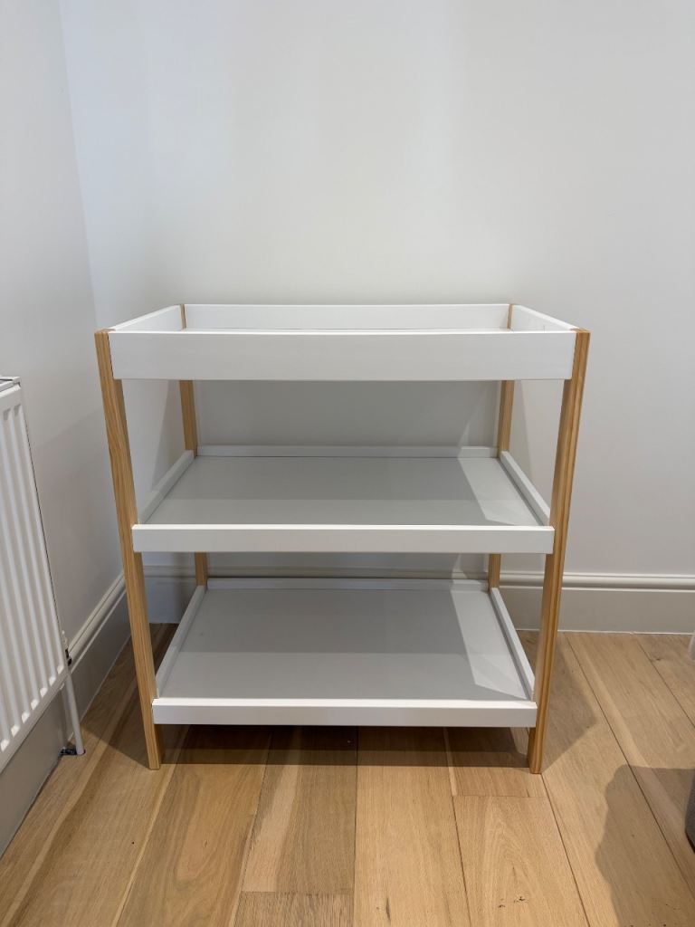 CuddleCo Nola Open Changing Unit, Painted Pine