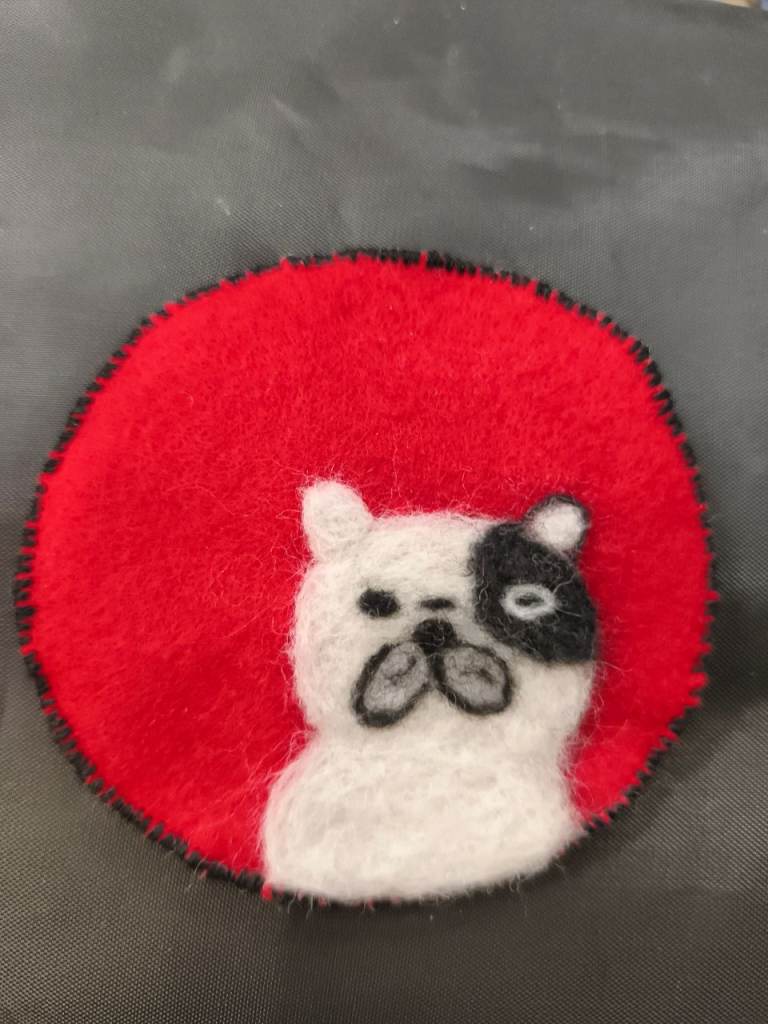 Cute French Bulldog Felt Patch/Badge