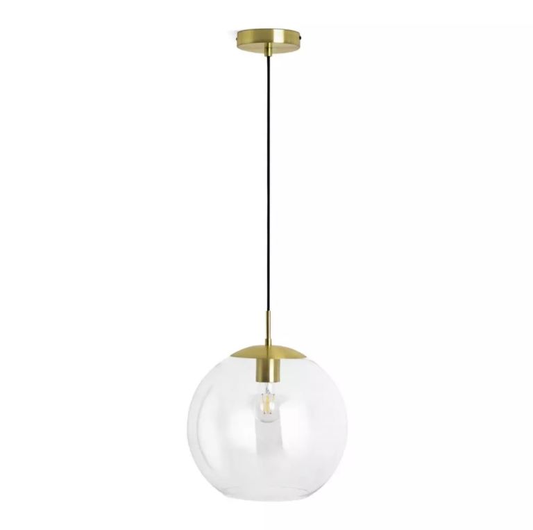 Brass Glass Pendant Light - Brand New in Box