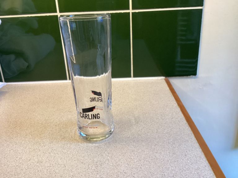 Set of 7 Carling Half Pint Glasses – Good Condition