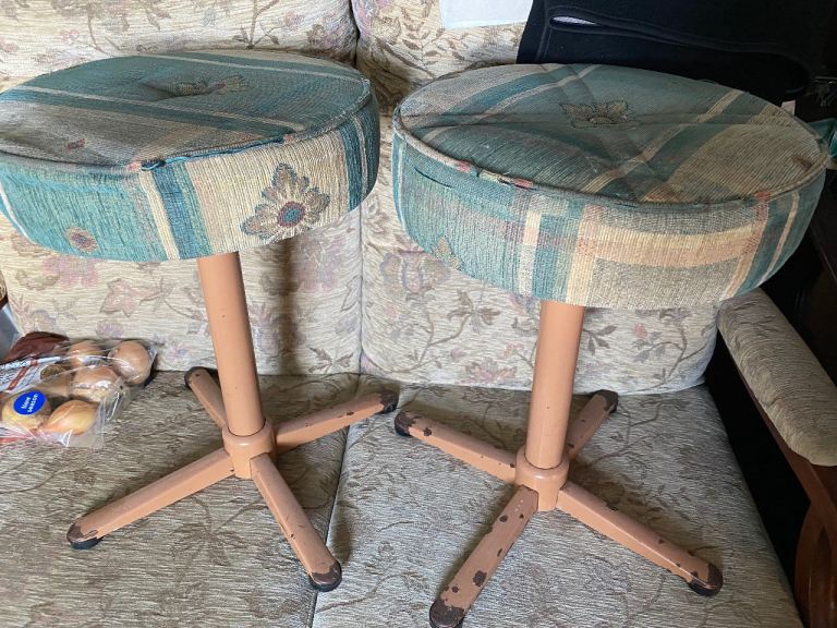 Dining room stools from a caravan 