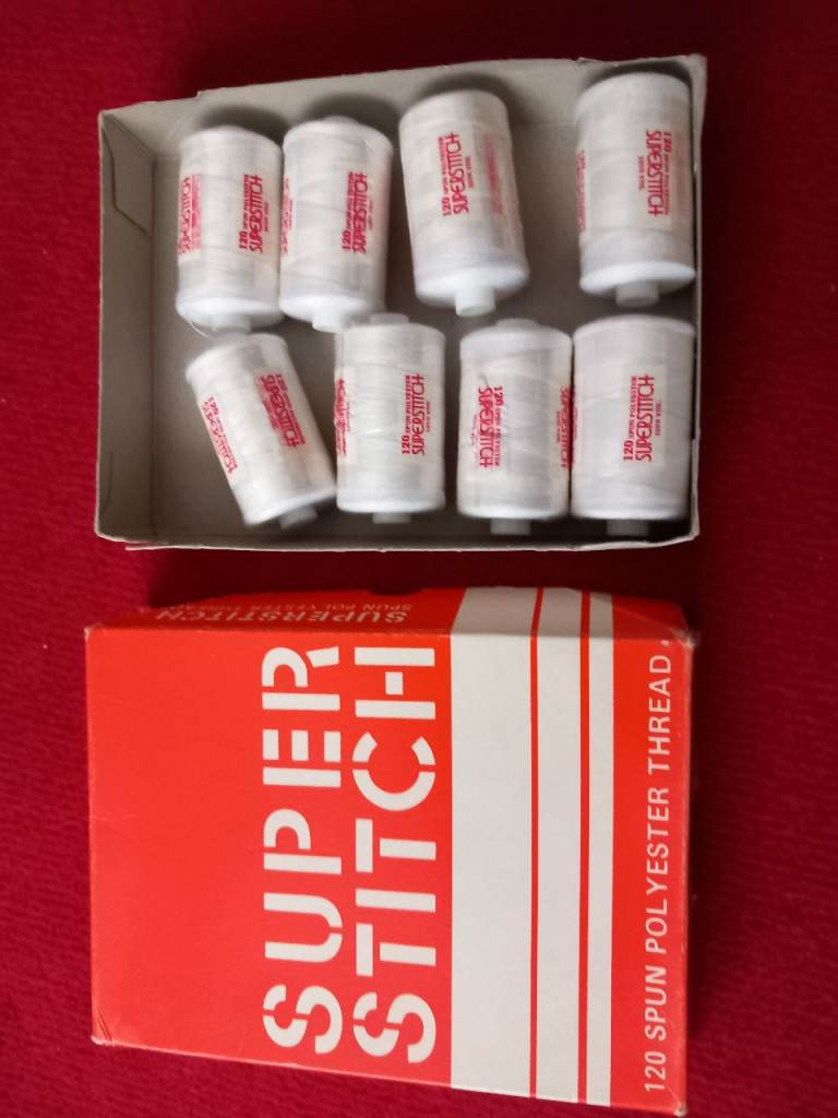 Super stitch 120 spun polyester thread x 8.  