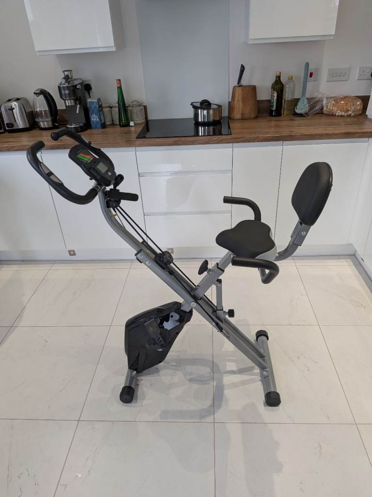 Folding Exercise Bike with Resistance Bands 