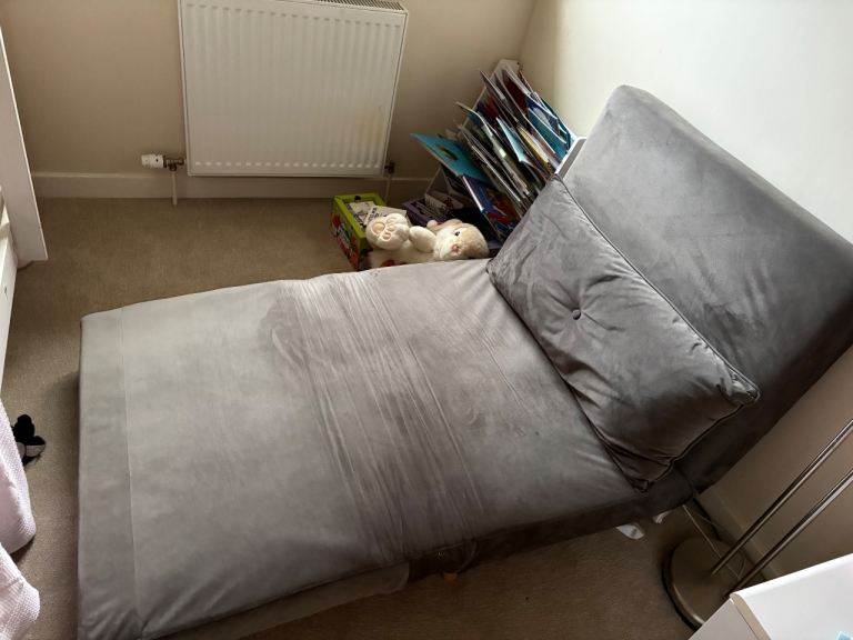 Grey single sofa bed futon