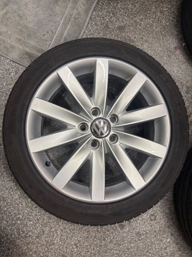 Volkswagen Golf Gt Mk6 17" 2008-2013 ALLOY WHEEL + TYRE 225 45 17 PORTO 5K0601025F VW