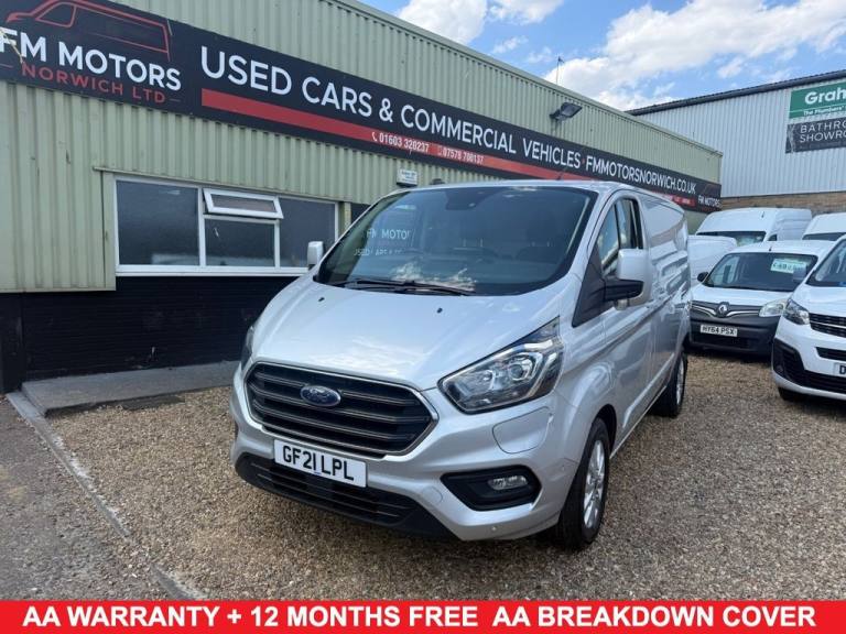 2021 21 FORD TRANSIT CUSTOM 1.0 340 ECOBOOST 13.6KWH LIMITED PANEL VAN 5DR PETRO