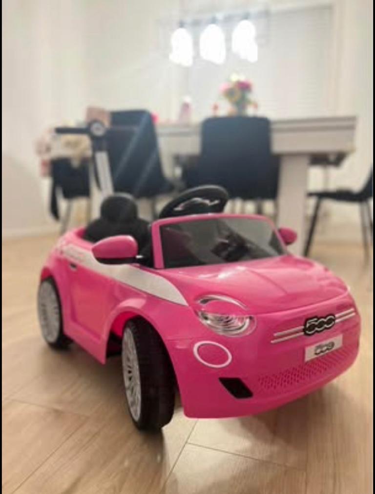 Fiat Model Baby Toddler Toy Push Car Stroller, Pink