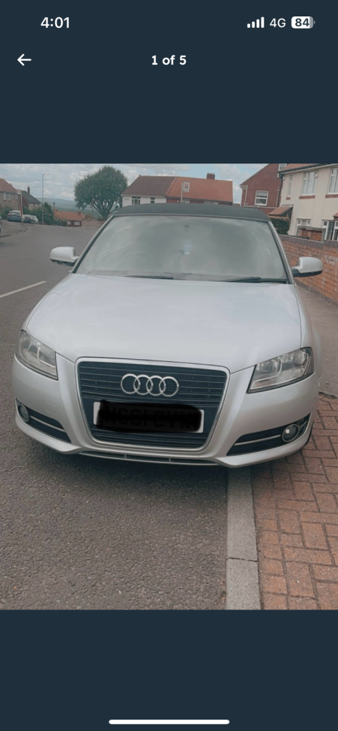 Audi, A3, Convertible, 2012, Manual, 1598 (cc), 2 doors