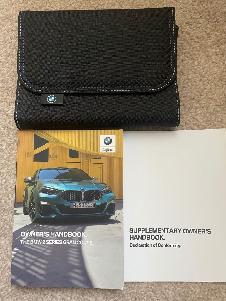  BMW 2 series 2020 onwards, owners manual and case