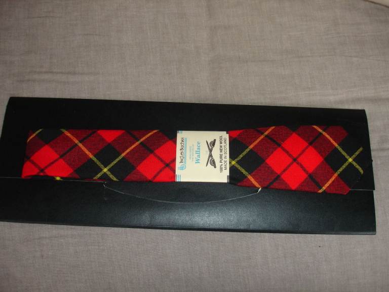 Scotch & Soda Red Tartan  Tie - Wallace Made in Scotland