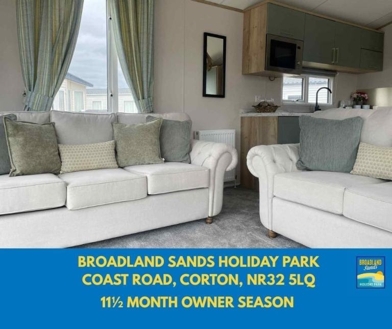 BRAND NEW STATIC CARAVAN FOR SALE AT BROADLAND SANDS HOLIDAY PARK 