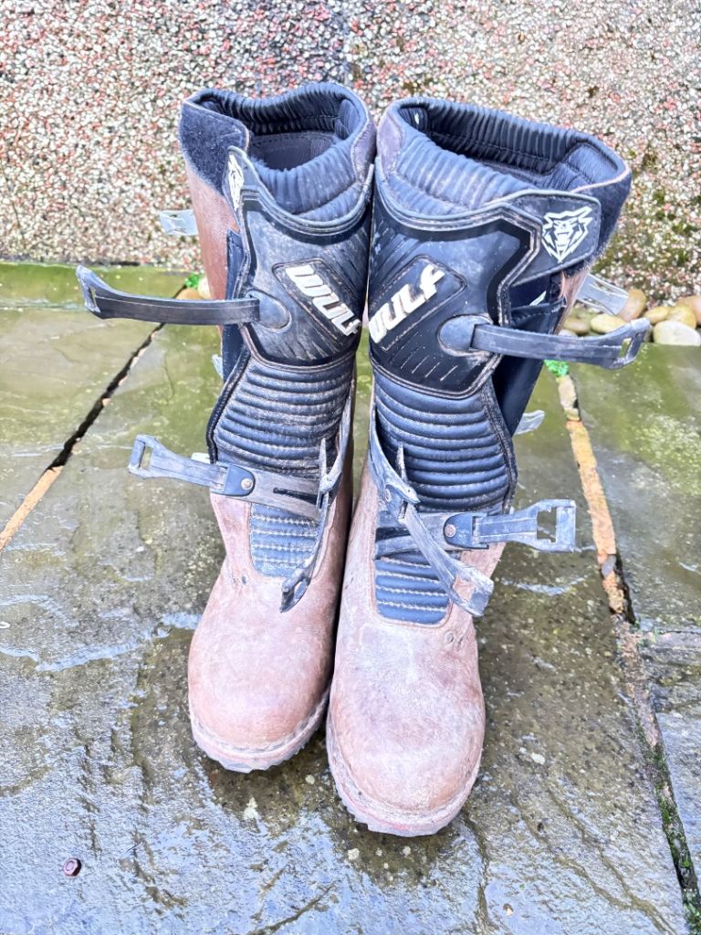 Wolf trials motorbike boots 