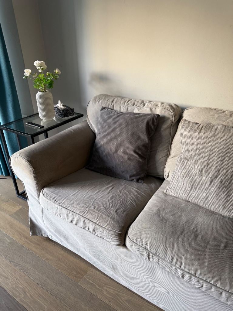 IKEA EKTORP 3-seater sofa in beige. Very comfortable and spacious.