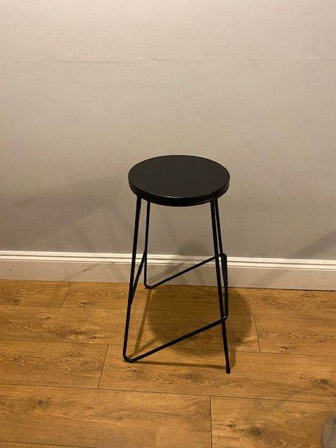 Modern Bar stool, black metal,