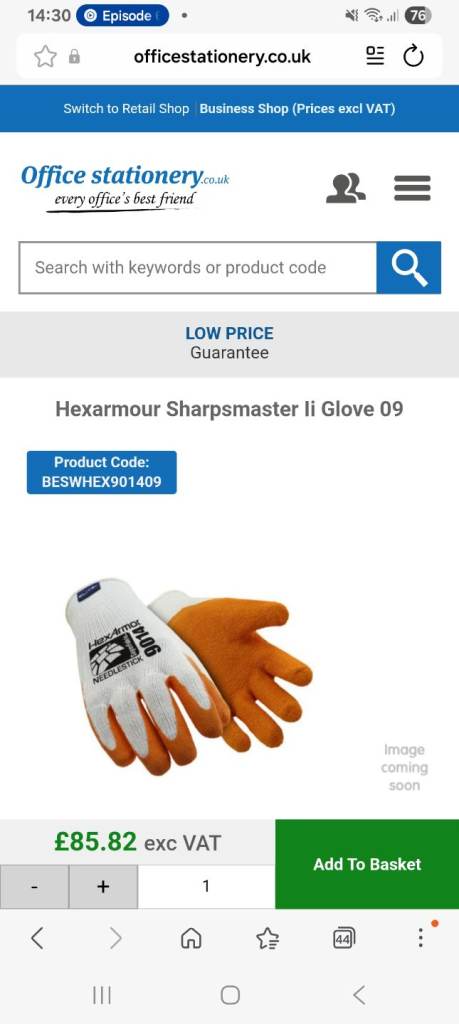 Needle gloves