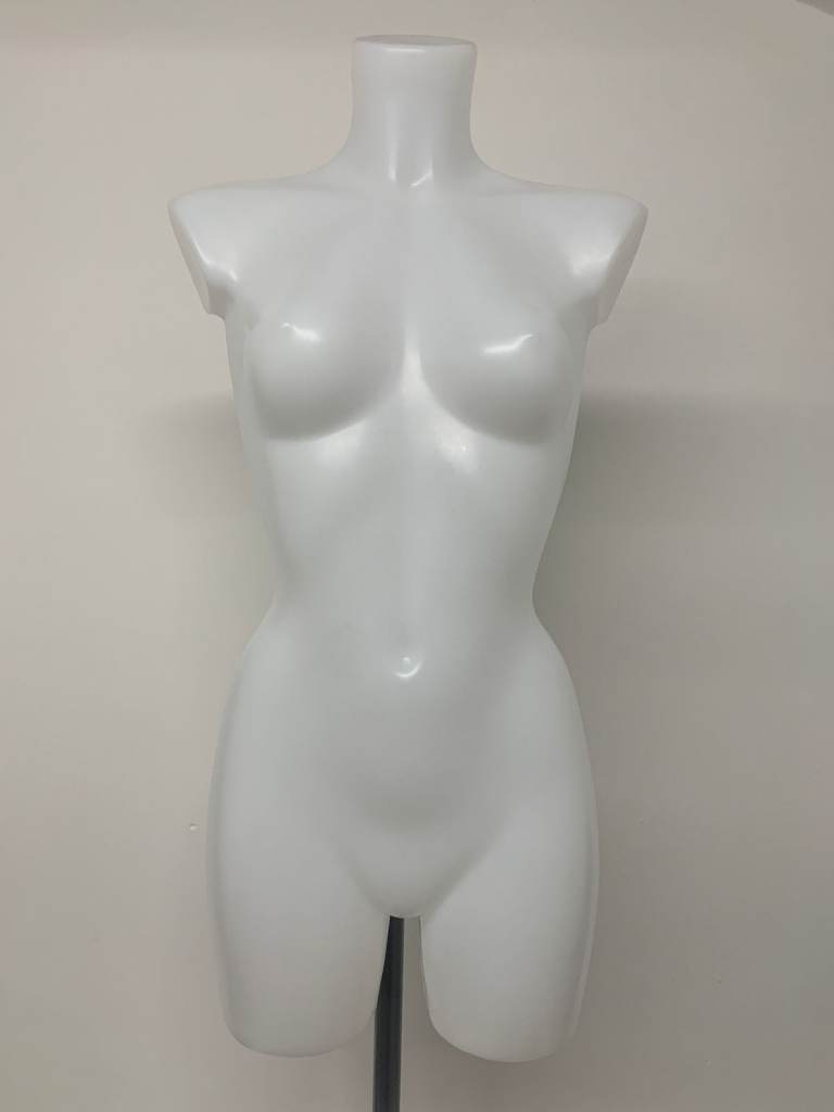WHITE Female Lingerie Swimwear Fashion Display Mannequin Bust Complete With Metal Floor Stand
