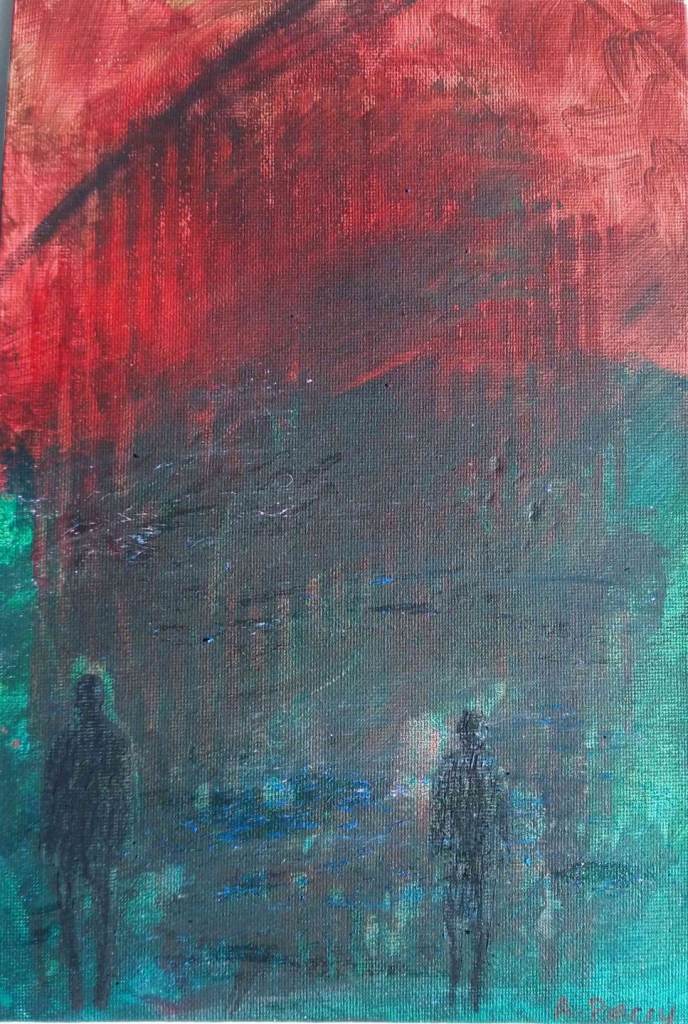 Original Artwork 'passing Through' On 40 X 30 Cm Canvas In Acrylic