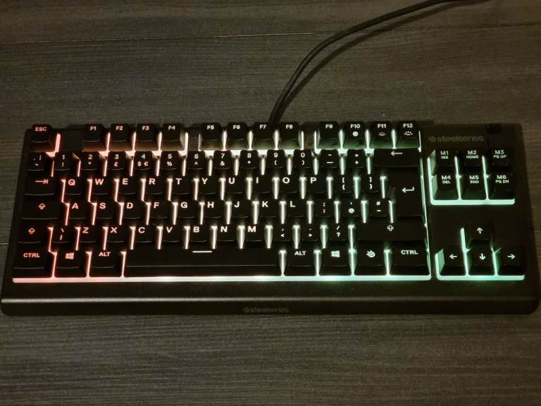 image for Rgb gaming keyboard steelseries apex 3 tkl for pc desktop computer Workstation Server laptop console