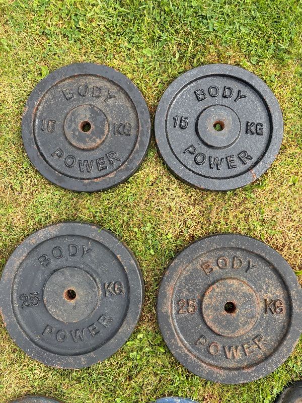 Weight Plates Bundle 165kg + Free Bench — Standard 1” — Swansea