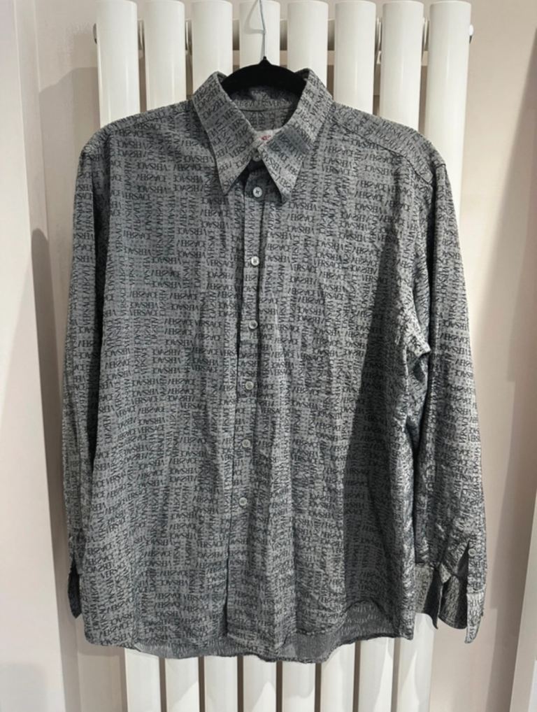 Men’s grey Versace dress shirt