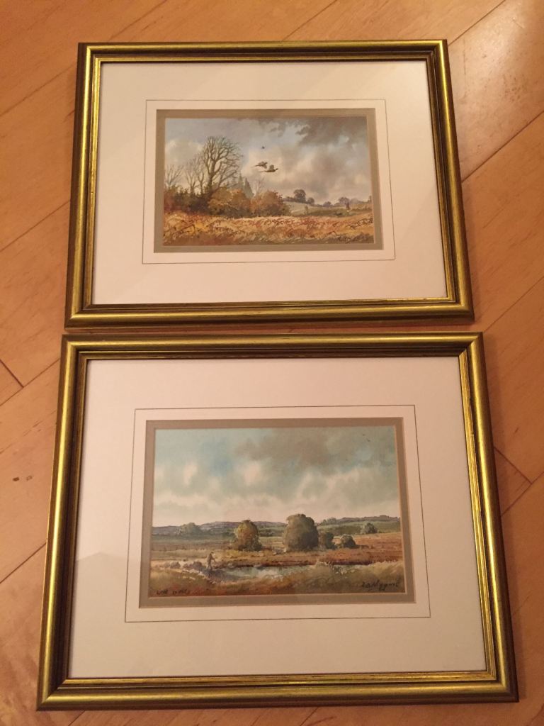 2 Watercolours By NI Artist The Late RB HIGGINS - (10 Additional Larger Paintings Also Available) 
