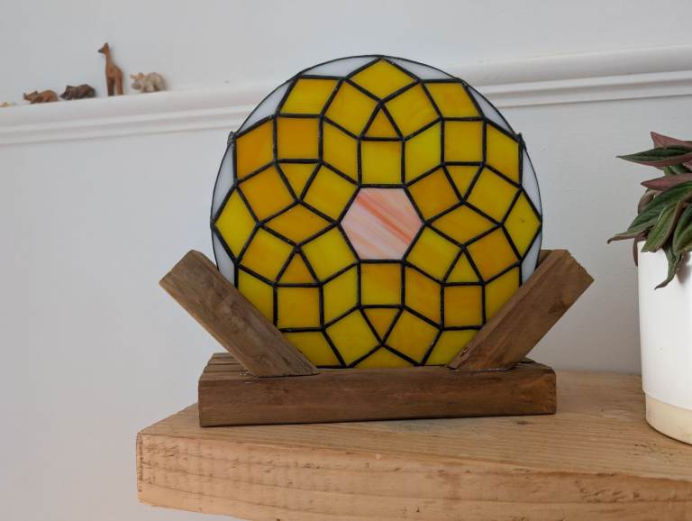Suncatcher - beautiful geometric pattern stained glass window
