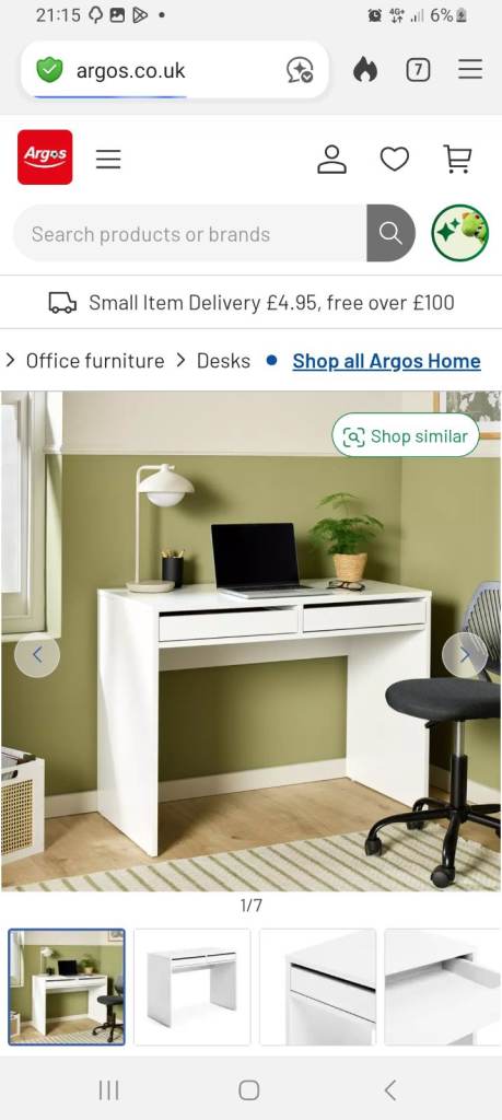 White Office Desk with Drawers - BRAND NEW & UNUSED