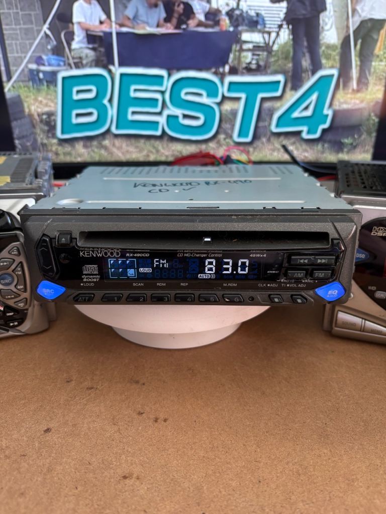 RARE JDM KENWOOD RX-490CD 00s 90s RETRO CAR RADIO SINGLE DIN BLUETOOTH MODIFIED