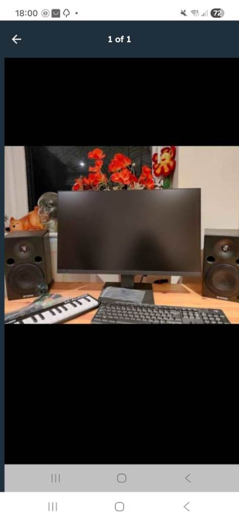 Pair of Yamaha msp5 active amplified studio monitors