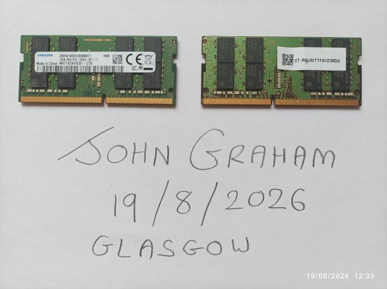 Samsung 16GB (1x16Gb) DDR4 2666MHz Laptop RAM PC4-21300 2Rx8 Memory Module