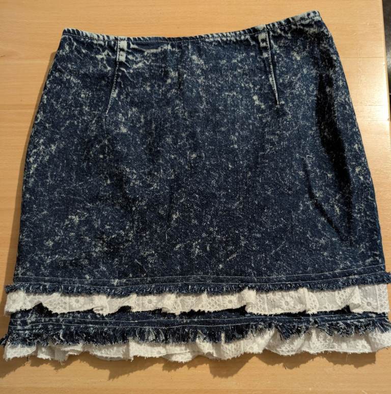 Refashioned Denim Skirt Size 10 , New Without Tag, From ASOS.