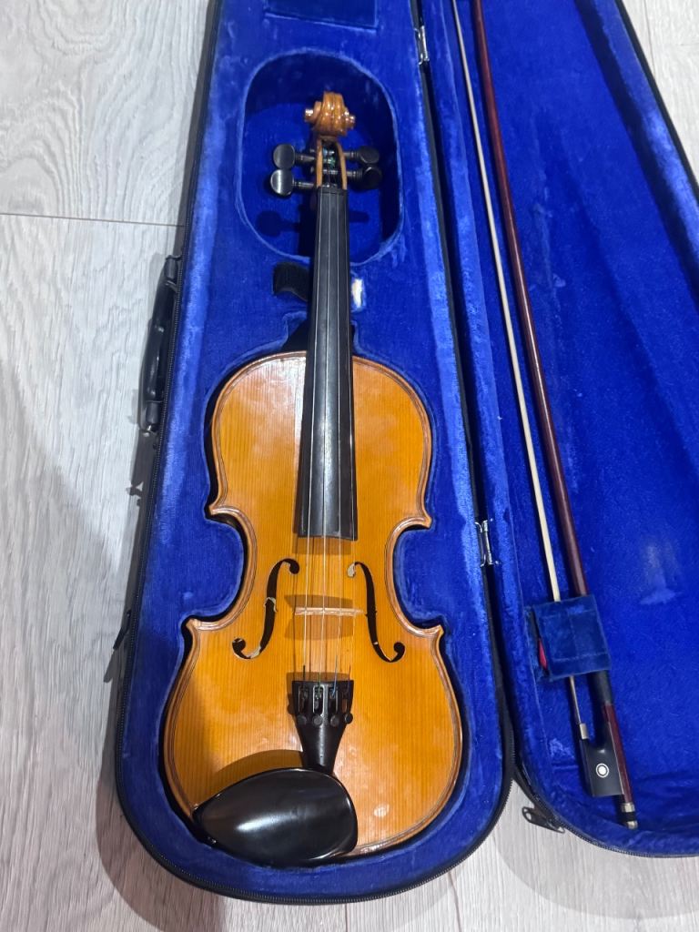 Stentor Student II Violin 3/4 size with Case, Bow, and Vamoosh Book 1