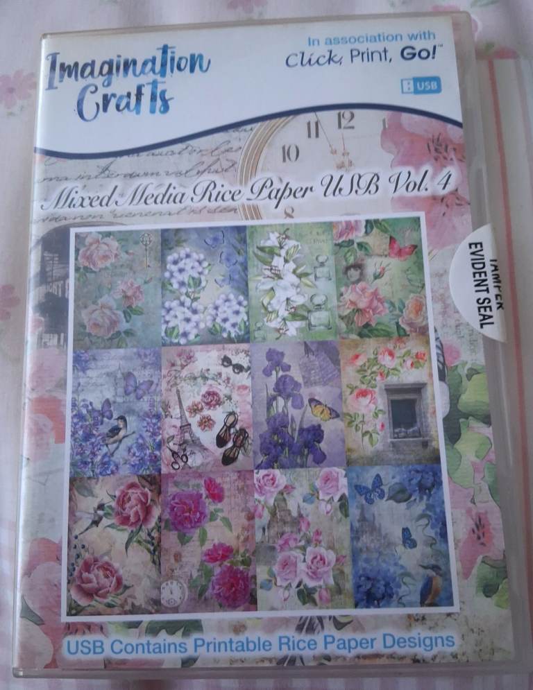 CLICK PRINT GO,IMAGINATION CRAFTS MIXED MEDIA RICE PAPER USB. VOL 4 ...