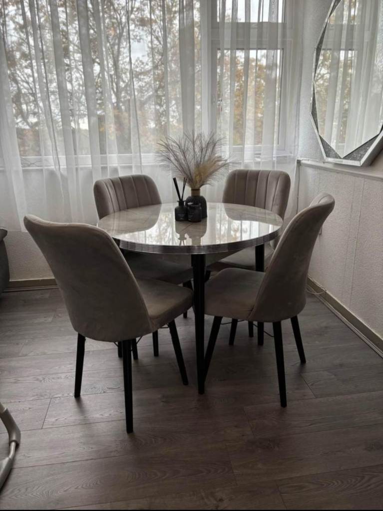 Brand New grey dining table available now - cash on delivery