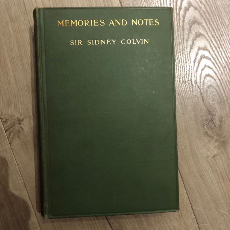 Memories and Notes of Persons and Places 1852-1912, Sir Sidney Colvin