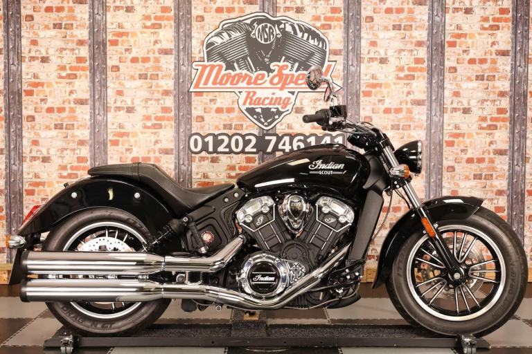 2021 INDIAN SCOUT - ONLY 2,000 MILES - 2 OWNERS - THUNDER BLACK - RIDER BOARDS