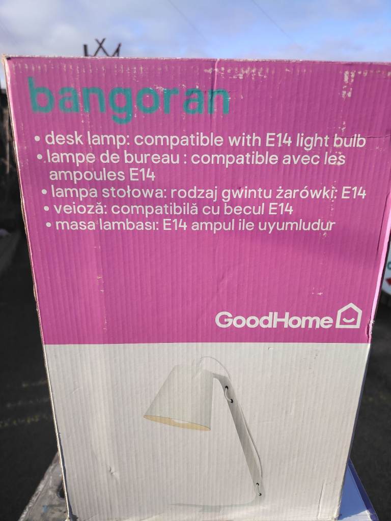 Brand new  GoodHome Bangoran White Table light