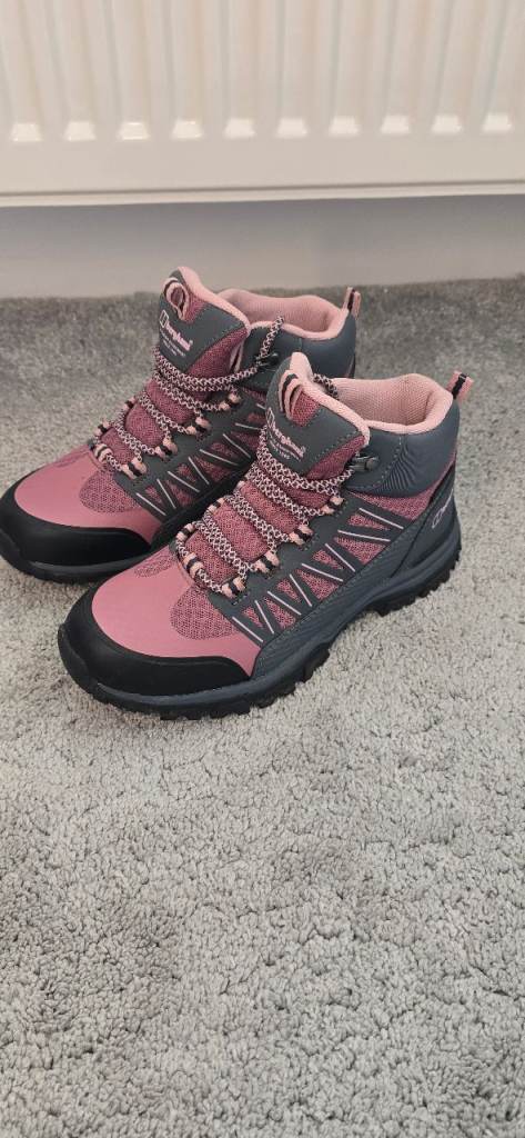 VGC Berghaus Kids' Explorer Mid Waterproof Hiking Boots - Pink UK 2