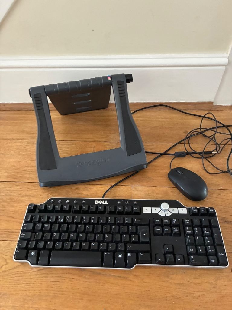 Multimedia Keyboard, Mouse & Kensington Laptop Stand