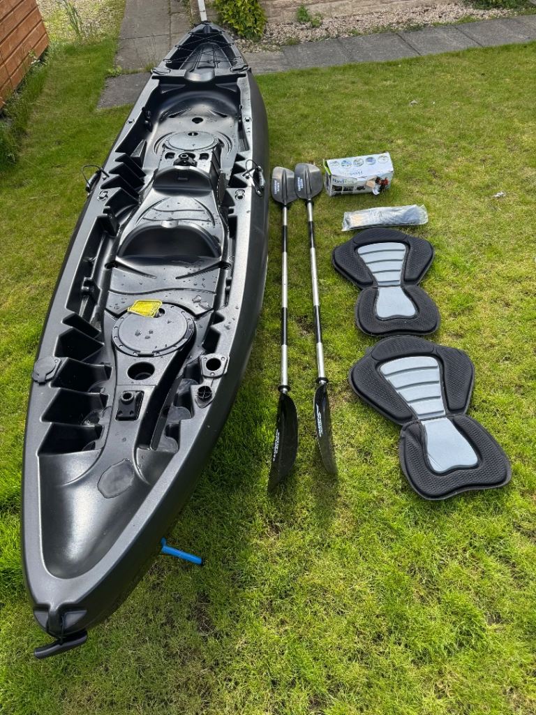 Sunfish double sit-on-top kayak with handirack roof rack & waterproof bag