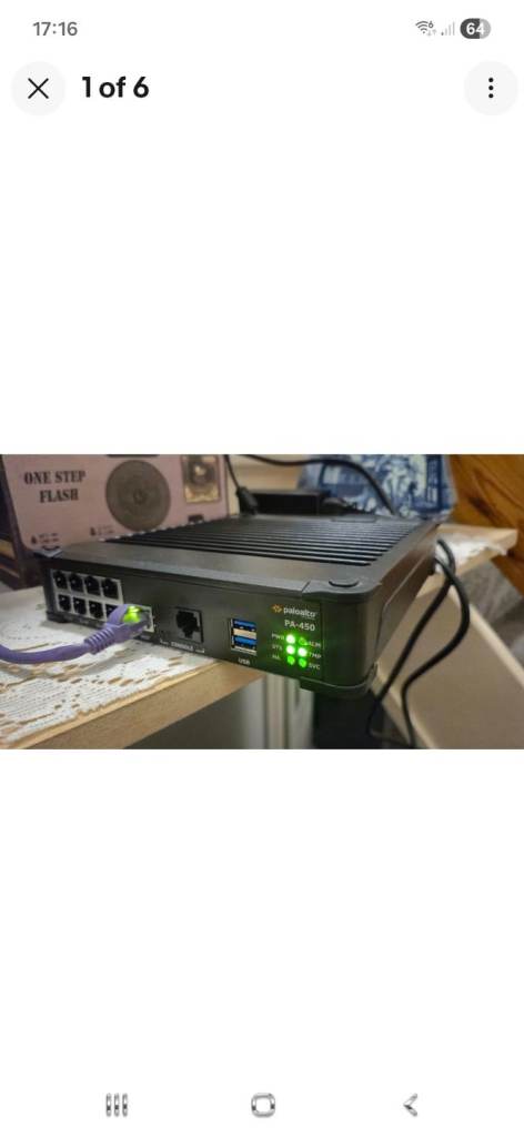 Palo Alto 450 firewall