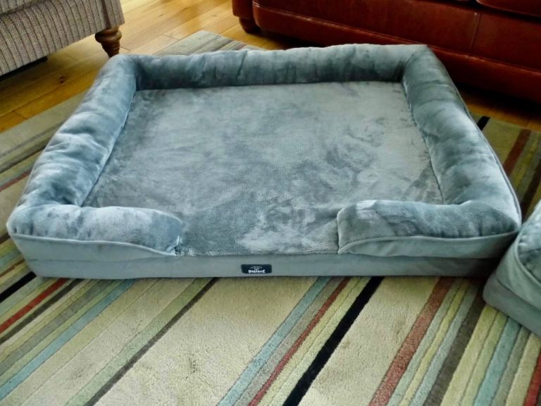 image for Large Dog Bed Sofa. Machine washable, non-slip bottom, waterproof liner.