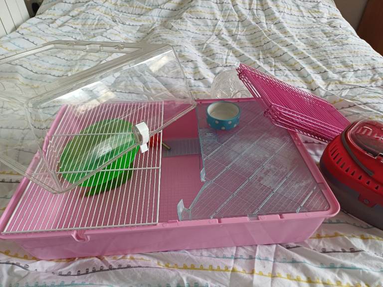 Hamster Cage with a variety of accessories 