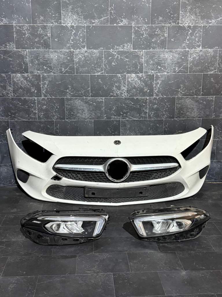 Mercedes a class w177 se 2018 - 2022 genuine front bumper + grilles + radar + led headlights
