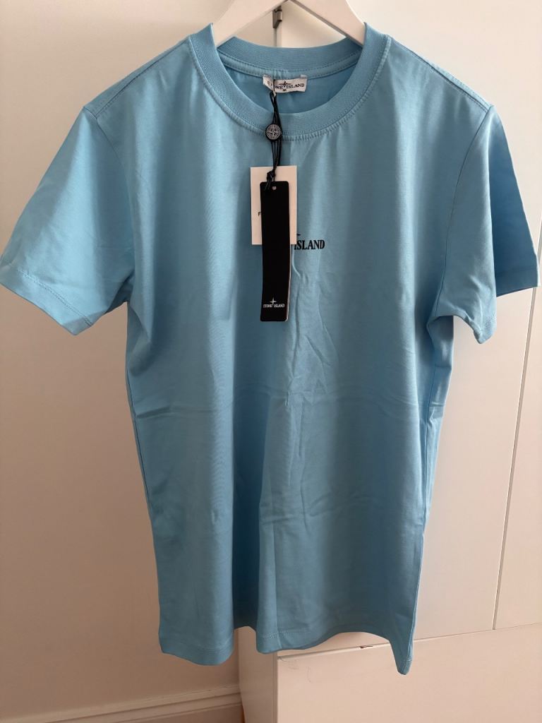 Stone Island Logo T-Shirt – Light Blue, Brand New with Tags